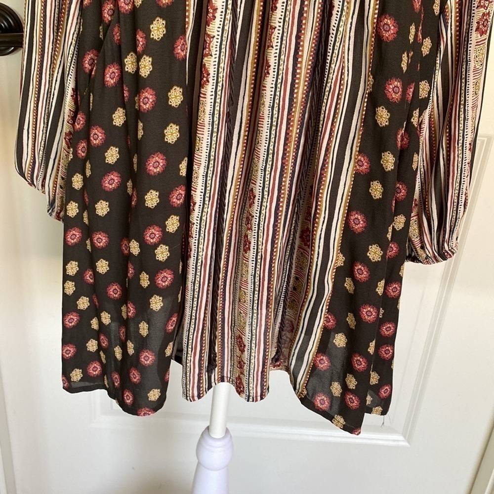 Free People Rain Or Shine Mini Dress Womens S Tunic Pirate Bohemian Festival - Picture 9 of 14